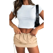 Load image into Gallery viewer, Ophelia Drawstring Mini Skirt